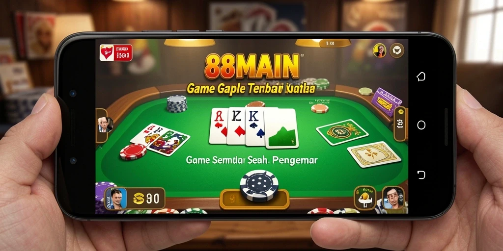 Tampilan gameplay seru saat bermain Gaple di 88MAIN.