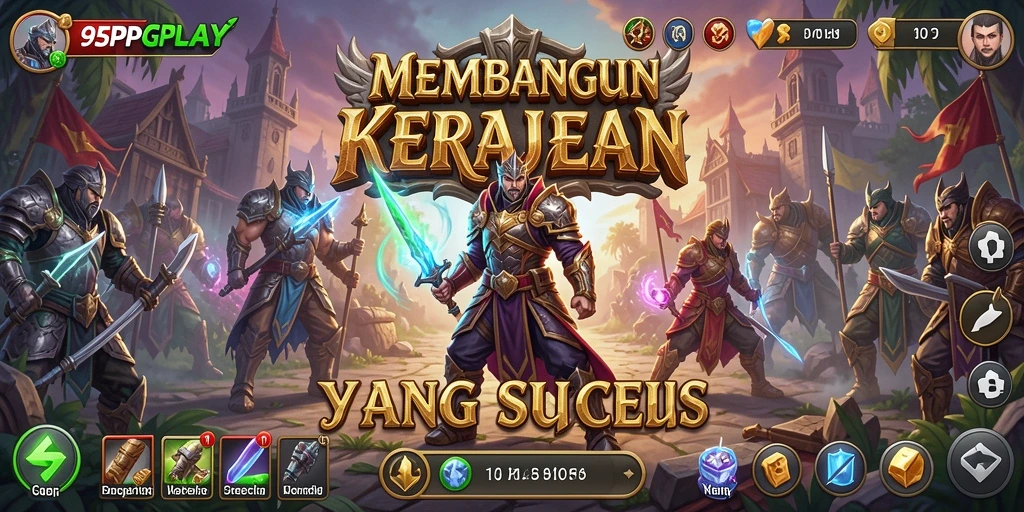 Screenshot utama 95PGPLAY menampilkan pengalaman gameplay SLG yang mendalam.