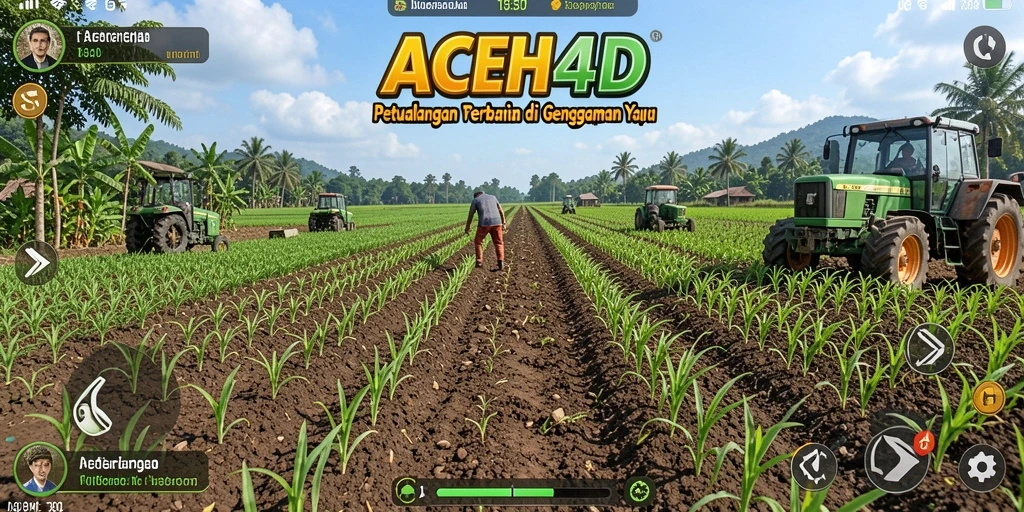 Tampilan gameplay seru di ACEH4D dengan aktivitas pertanian.