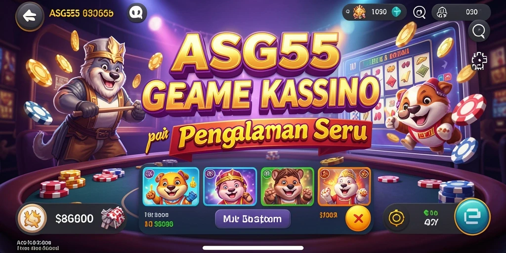 Screenshot gameplay <strong>ASG55</strong> menampilkan keseruan permainan Kasino yang mendebarkan.