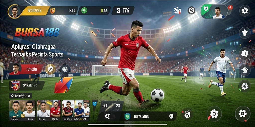 Screenshot utama BURSA188 menampilkan tampilan antarmuka aplikasi dengan berita olahraga terkini.