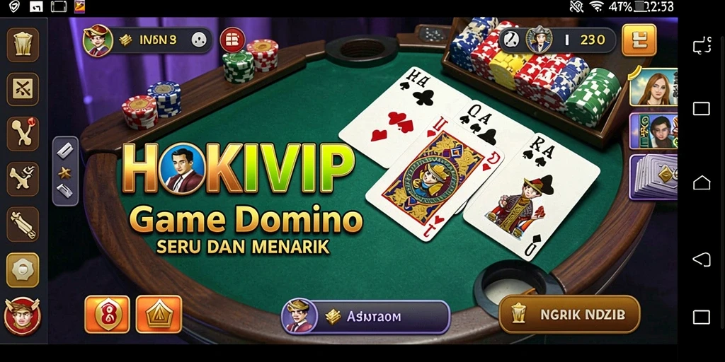 Gameplay seru HOKIVIP dengan teman dalam permainan Domino.