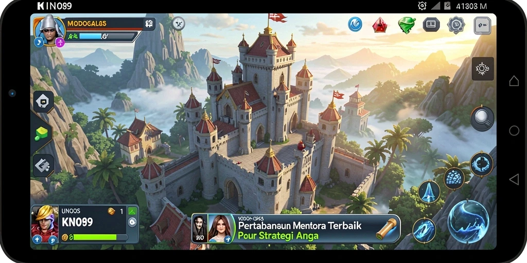 Screenshot gameplay <strong>KNO89</strong> menampilkan aksi menara yang intens dan strategi pertahanan.