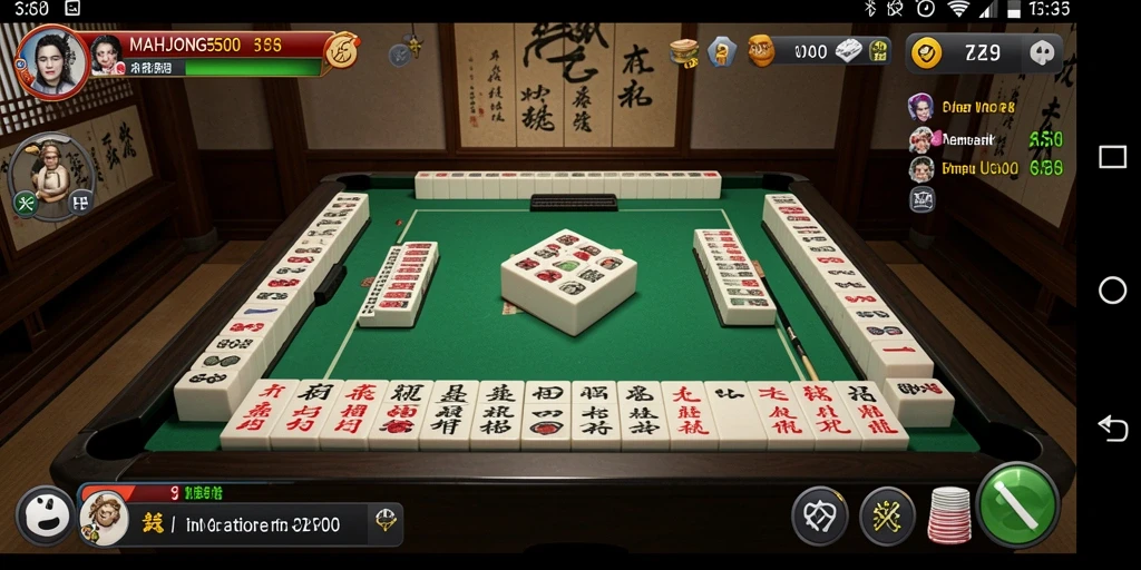 Screenshot utama MAHJONG500 menampilkan gameplay yang seru dan interaktif.