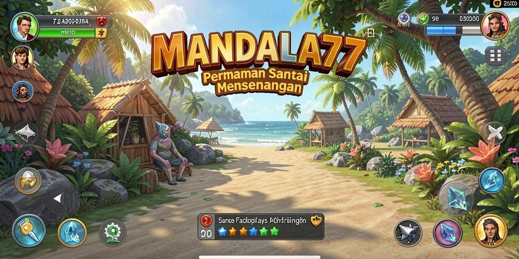 Screenshot gameplay MANDALA77 yang menarik dan penuh warna.