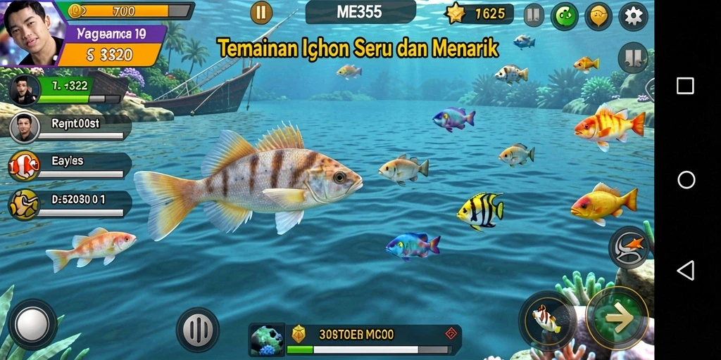 Menampilkan gameplay seru dari ME355 Tembak Ikan.