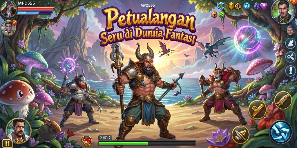 Screenshot MPO555 menampilkan aksi seru dalam petualangan fantastis.