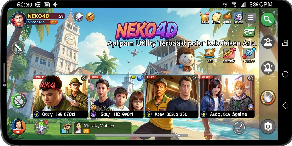 Screenshot utama NEKO4D menampilkan antarmuka aplikasi utility yang intuitif.
