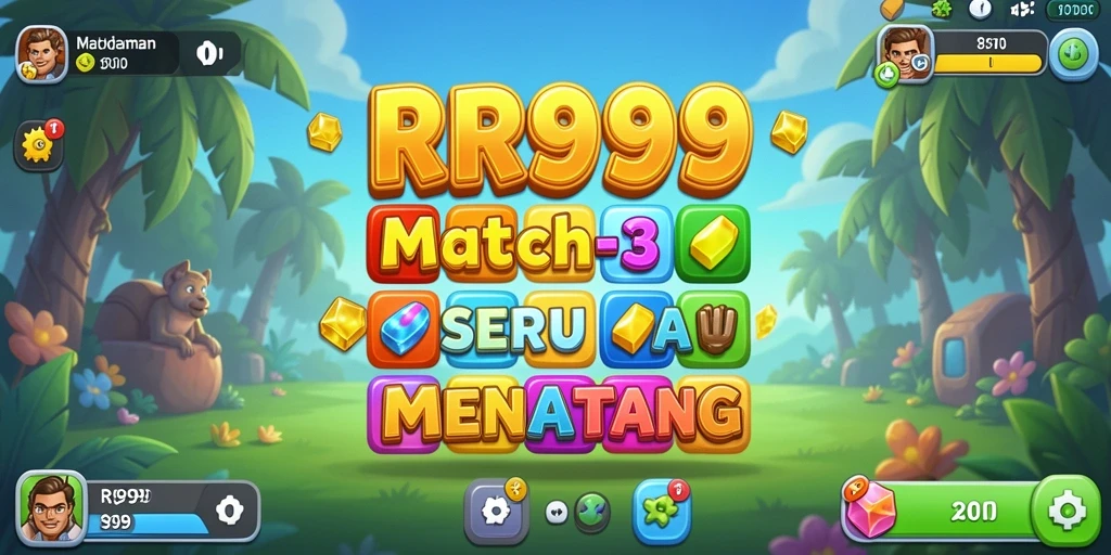 Gameplay Match-3 yang seru dengan kombinasi warna-warni.