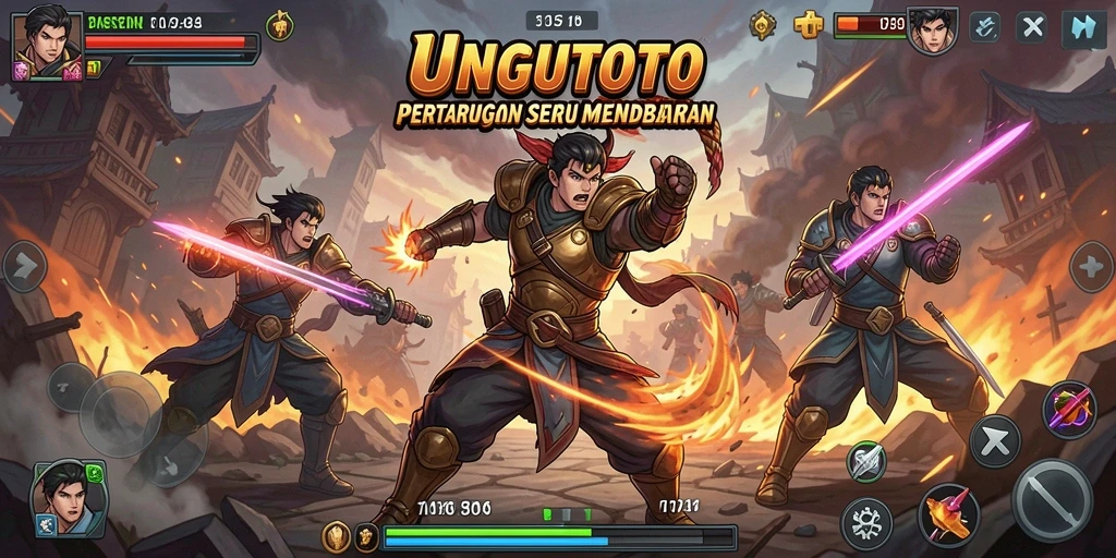 Tampilan gameplay seru dari UNGUTOTO yang mendebarkan.